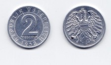 Austria 2 Groschen 1952 Austria · Aluminium · VF
