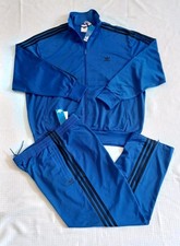 New Men's Adidas Originals Adicolor Classics Firebird Tracksuit Blue Size 2XL