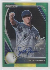 2021 Panini Prizm Draft Picks Green & Yellow Hyper Seth Shuman #PDP208 Auto 0b2
