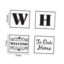 Welcome and Home Sweet Home Stencil - 18 Pack Large Vertical Welcome and Home