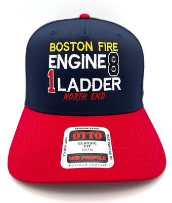 BOSTON FIRE ENGINE 8 LADDER 1 NORTH END Cap Snapback Custom Embroidery BFD