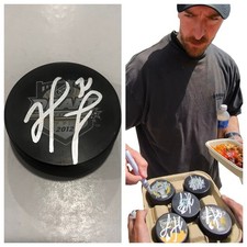 MATT MURRAY SIGNED PITTSBURGH PENGUINS 2012 NHL DRAFT HOCKEY PUCK W/ CASE COA