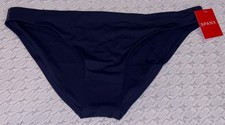 SPANX Sunkissed Navy Blue Classic Bikini Cheeky Swim Bottoms NEW Womens Sz S M