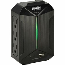 Tripp Lite SK62USBC 6-Outlet Surge Protector w/ 2 USB Ports Black