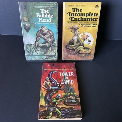L. Sprague de Camp x 3 Fallible Fiend/Incomplete Enchanter/Tower of Zanid PB Lot