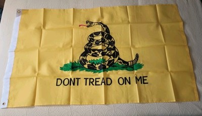 Dont Tread on Me Embroidered Flag- Heavy Duty Gadsden Flag 3X5 Outdoor 