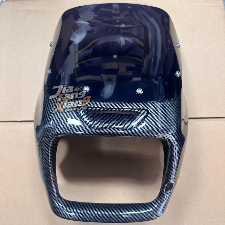 Carbon Fiber Front Upper Nose Headlight Fairing For KAWASAKI ZRX1100 ZRX1200 - Image 3 of 4