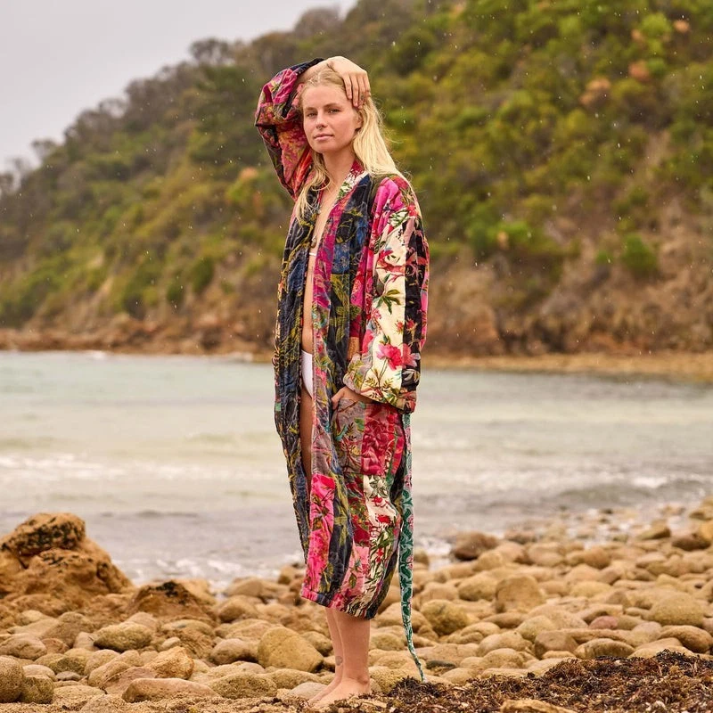 Vestido Largo De Verano Vakkest Con Hombros Descubiertos Y Volantes - Estilo Boho Floral, Talla Medium, Color Rojo