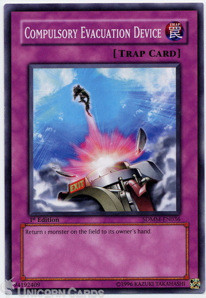 SDMM-EN036 Compulsory Evacuation Device 1st Edition Mint YuGiOh Card