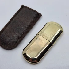 Vintage Marlboro Brass No. 6 Lighter with Leather Case