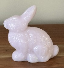 Mosser Glass CROWN TUSCAN PINK Solid BUNNY Figurine - 5" tall EASTER DECOR