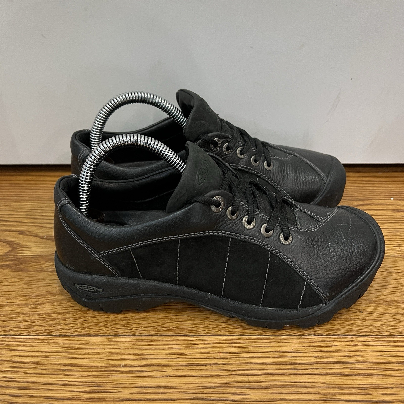 Scarpe stringate Keen Presidio donna taglia 7 nere corsa passeggio escursionismo pelle