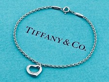 Tiffany & Co. Bracciale Cuore Aperto Catena Ag925 Argento Aragosta
