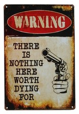 Warning No Trespassing Funny Tin Sign Bar Pub Garage Home Art Wall Decor Plaq...