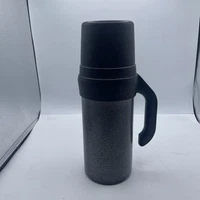 Thermos Stainless Steel Vacuum Flask – Gray Speckle Finish – Handle & Cup Lid