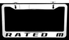Rated M Chrome Stainless Steel License Plate Frame