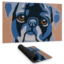 Begin Home Decor C1DM1424K030SD 14 x 24 in. Flash the Pug Animals Bedroom Blu...