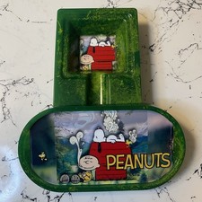 Charlie Brown Snoopy Cigar Ashtray And Tray Set
