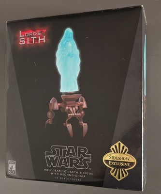 Star Wars Sideshow Holographic Darth Sidious & Mechno CHAIR 1/6 Exclusive