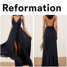 Reformation Callalily Dress in Navy Blue Size 4