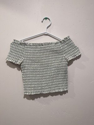 LA Hearts By PAC Sun Green And White Gingham Shirt Size S