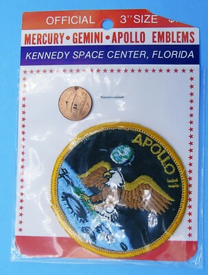 OFFICIAL NASA PATCH vtg APOLLO 11 Kennedy Space CenterMOC EAGLE Lands on Moon 3''