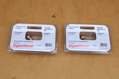 TWO BOXES OF FIVE ,  HYPERTHERM  NOZZLES  10 TOTAL PART # 120450
