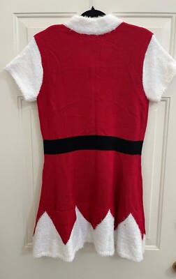 planet gold christmas dress Planet Gold Sweater Santa Christmas Dress With Hat Ugly Sweater NWT Junior  XL