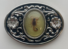 Real Scorpion Belt Buckle Glow in the Dark - Insects in Resin - Taxidermy Gifts