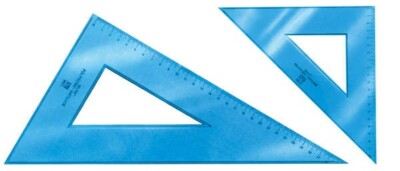 Set 2 Squadrette Per Mancini - 45° E 60° In PVC Per Disegno Tecnico - Foto 7