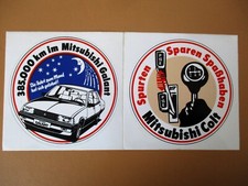 2 Stk. Auto Aufkleber MITSUBISHI Colt  Galant Werbung 80 - 90er Jahre Youngtimer