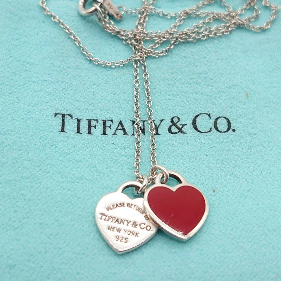 Tiffany and co red heart necklace deals