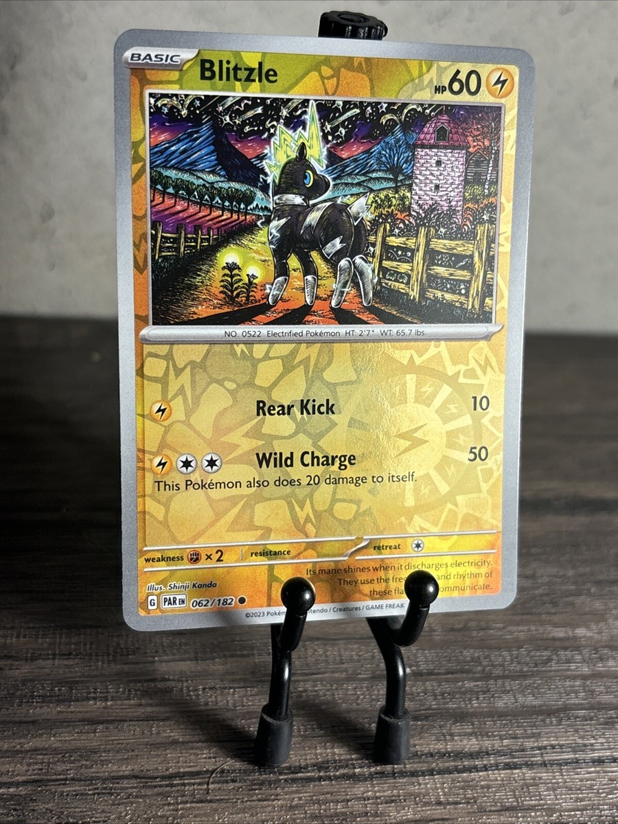 Blitzle 062/182 Sv04: Paradox Rift Reverse Holo-Pokemon TCG-Fast