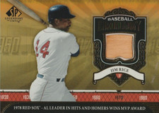 2006 SP Legendary Cuts Baseball Chronology Materials #RI Jim Rice Bat