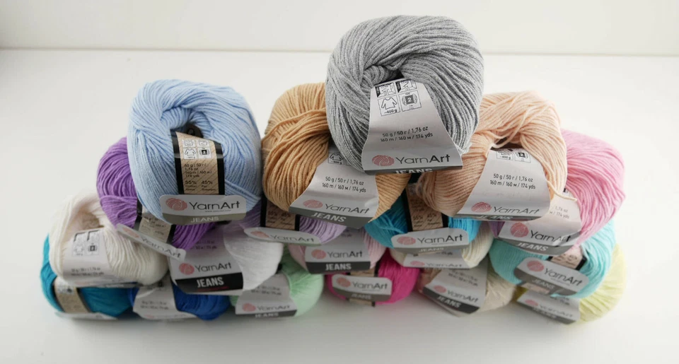 YarnArt Jeans Garn Baumwollgarn Amigurumi Babygarn Wolle 50g Yarn Art 160m/50g - Bild 4 von 4