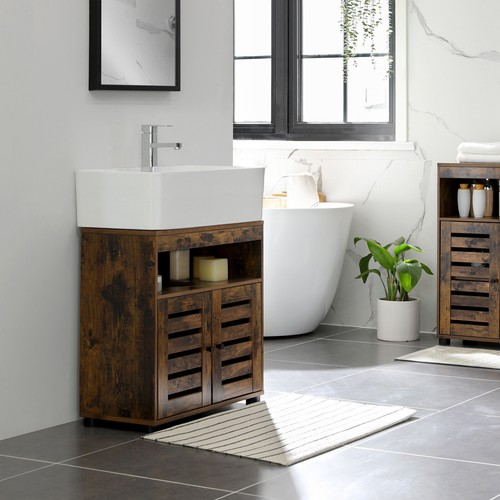 Waschbeckenunterschrank Badschrank Badezimmermöbel Waschtisch 2 Türen BBK04BX - Bild 4 von 11