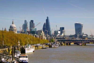 London Skyline Stadtbild Themse Blackfriars Bridge England Foto