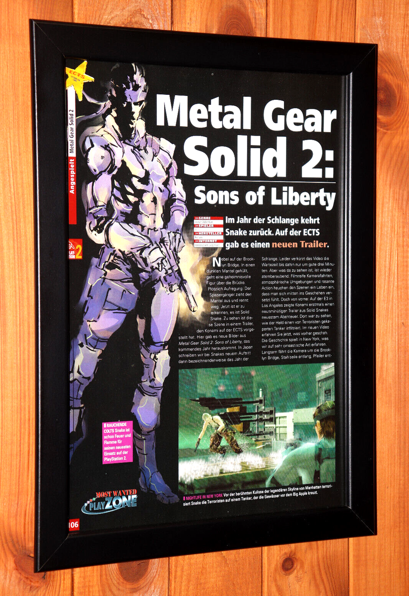 Metal Gear Solid 2 Sons of Liberty PS2 Xbox Small vintage promo