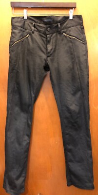 Men's pre-owned Skender Dragovoja  Black Coated Denim Stretch Jeans size 34
