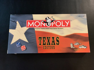 Hasbro USAopoly Monopoly Boardgame - Texas Edition (1999)- Complete