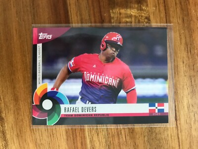 2023 Topps World Baseball Classic Global Stars #42 Rafael Devers Black SP