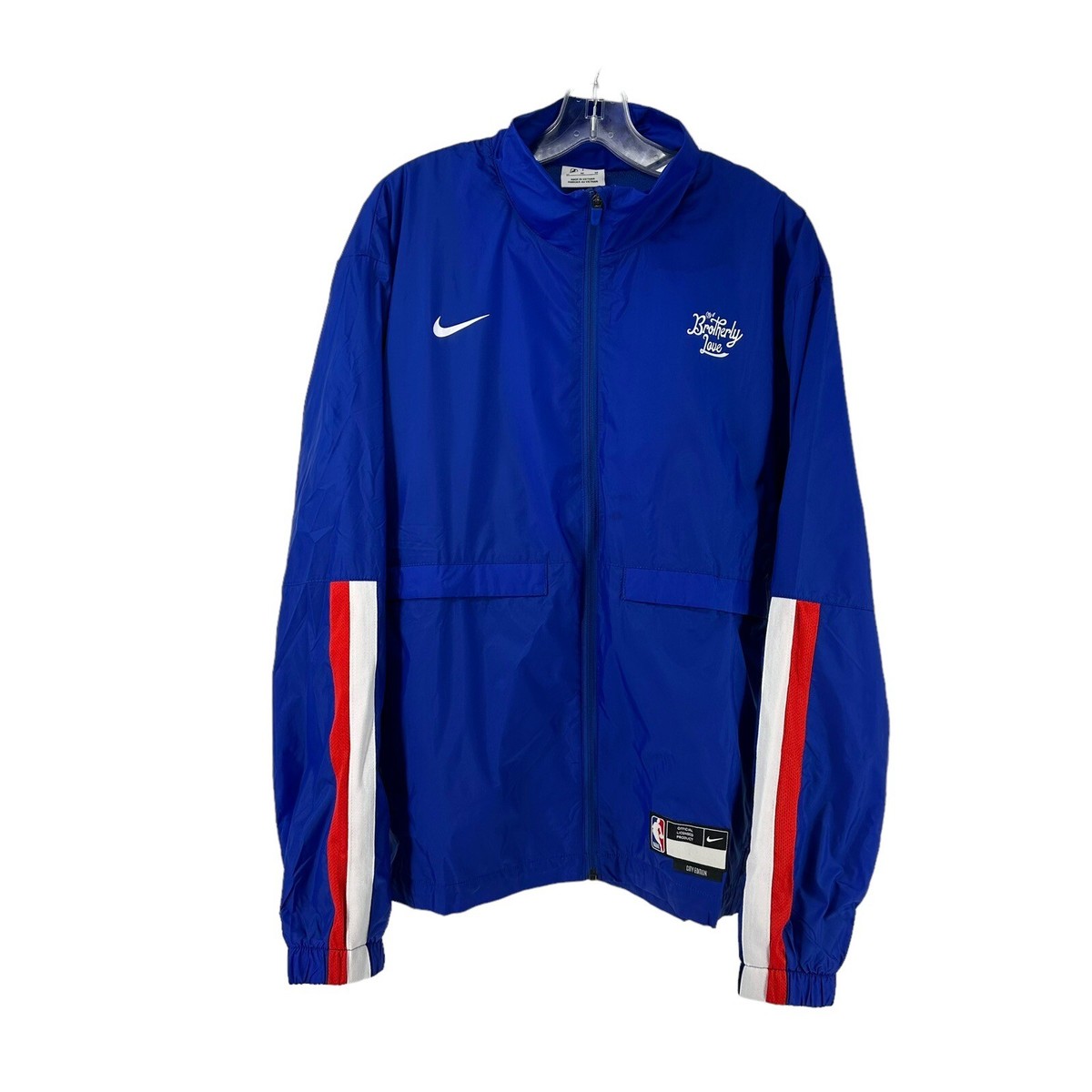 Nike NBA City Edition Windbreaker Jacket Men M Philadelphia Nike NBA City Edition Windbreaker Jacket Men M Philadelphia