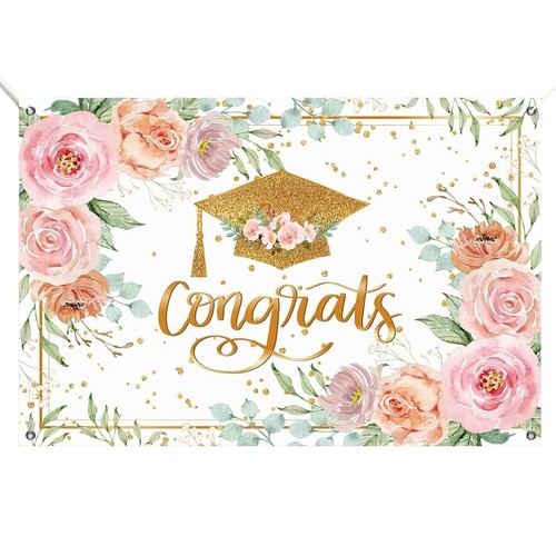 36 Stück Abschluss-Deko 2025 In Rosa – Hängende Wirbel Mit Congrats Grad & Motiven – Für Graduation Party
