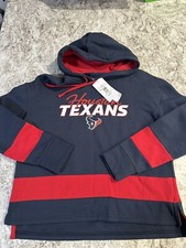 NWT Women  s NFL Team Apparel Houston Texans Hoodie Medium Navy Sweatshirt MD
