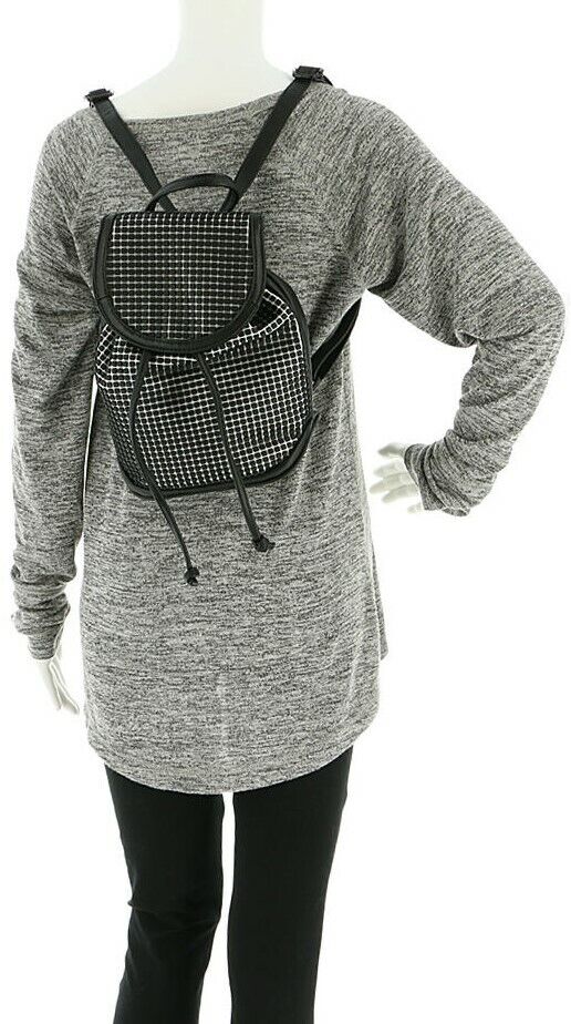 Steve Madden 💋 Black White BOUNCE NWT $98 Small Backpack Hand-Bag SC