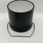 Vintage Retro 1960's Ice Bucket Black Faux Alligator Vinyl Chrome Lid VC — photo 10