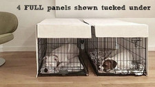Canvas Dog Crate Cover, Choose from 50 Fabrics, Many Sizes, Minimalist Design