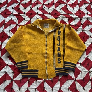 Vintage Champion Fleece Jacket Yellow As Is Varsity Boucle Extra Small As Is