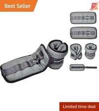 Adjustable Ankle Wrist Leg Weights 1-20LBS for Fitness Aerobics Workout