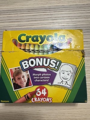 Crayola Crayons 64 Colors Box with Sharpener - preowned